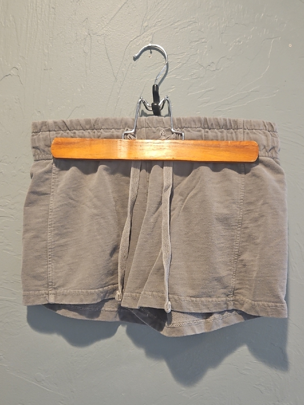 Comfort Colors Women's Taupe Drawstring Athletic Shorts Size Sm But Fit Like XS